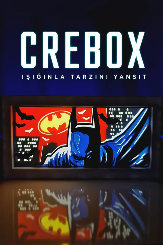 Crebox- Batman - Işıklı Dekoratif Çerçeve