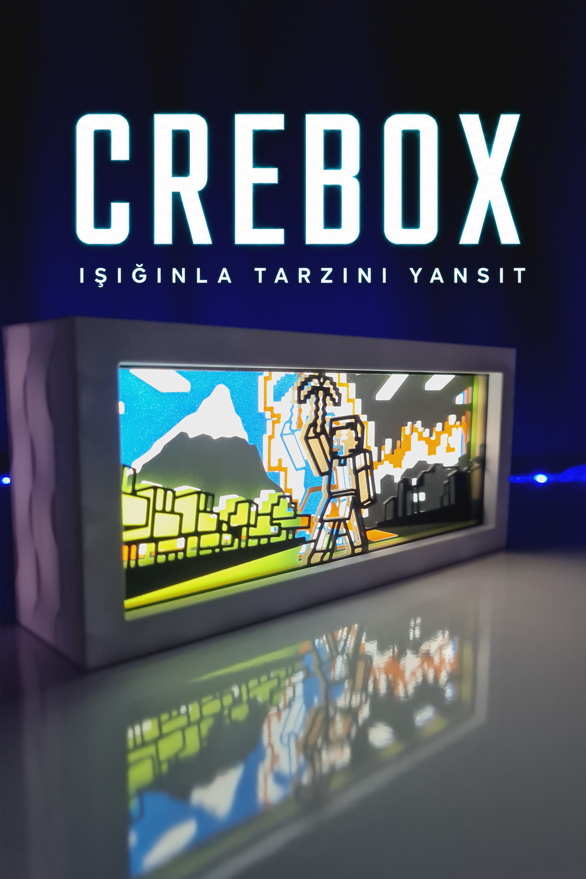 Crebox- EREN - Işıklı Dekoratif Çerçeve (Kopya)