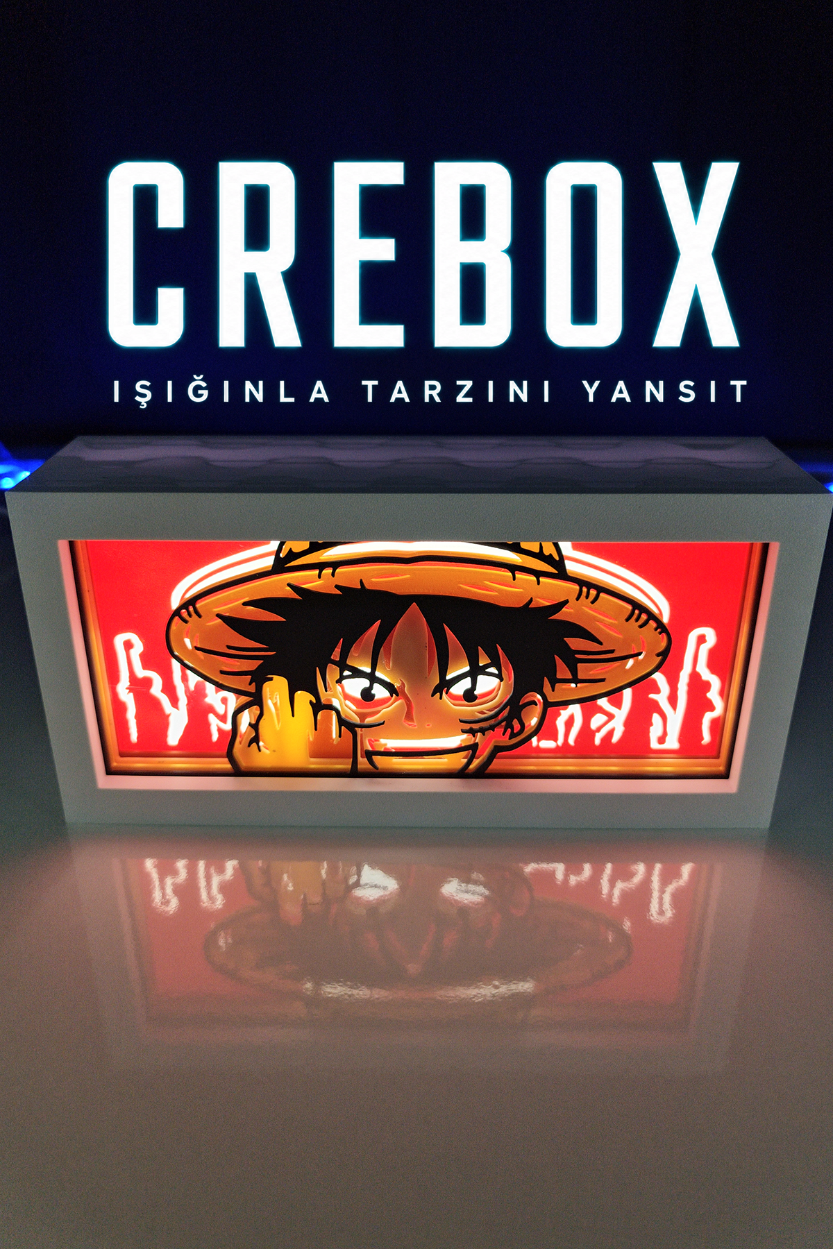 Crebox- Luffy - Işıklı Dekoratif Çerçeve