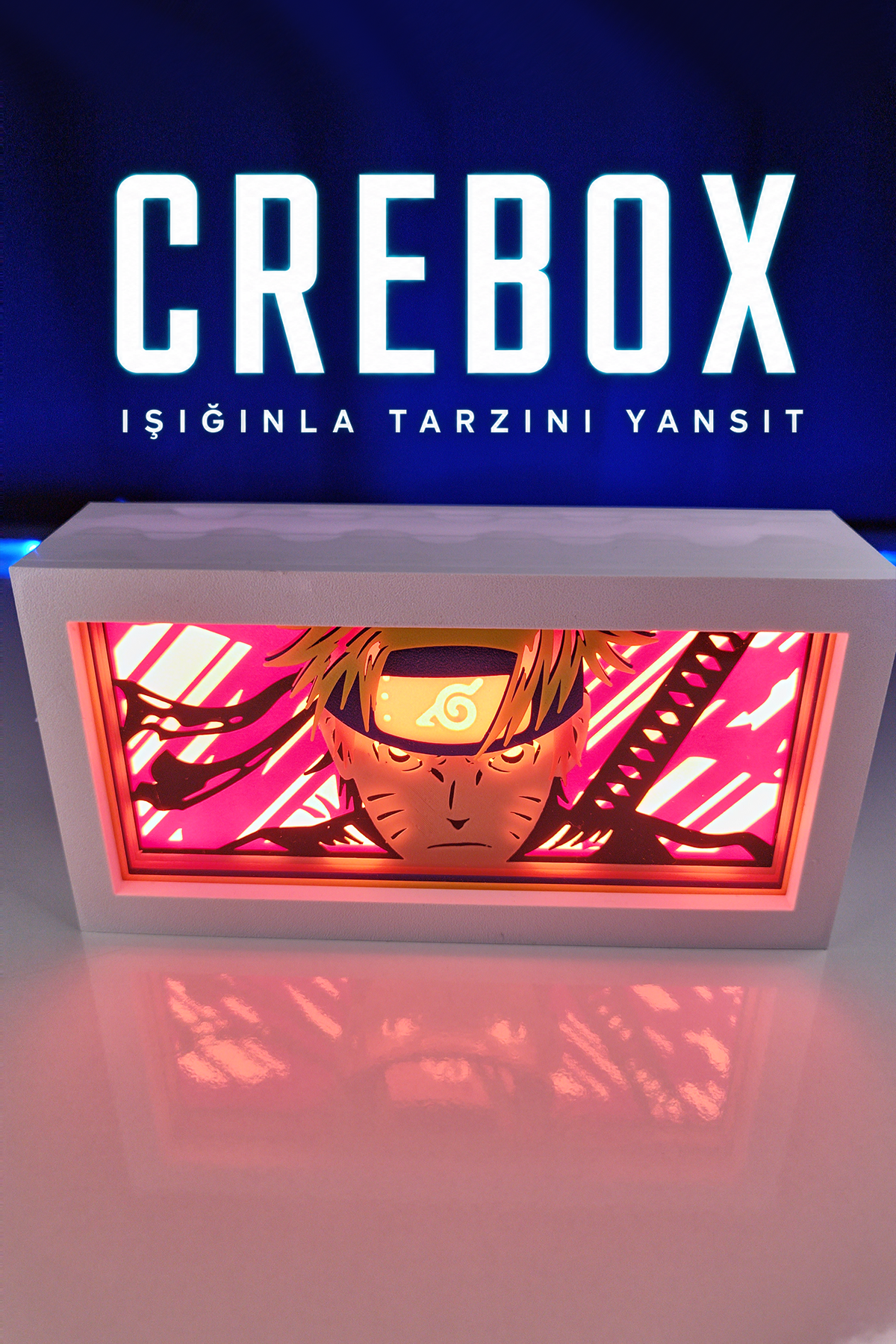 Crebox- Naruto - Işıklı Dekoratif Çerçeve