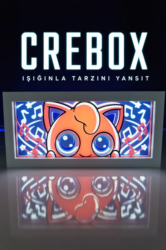 Crebox- Puff - Işıklı Dekoratif Çerçeve
