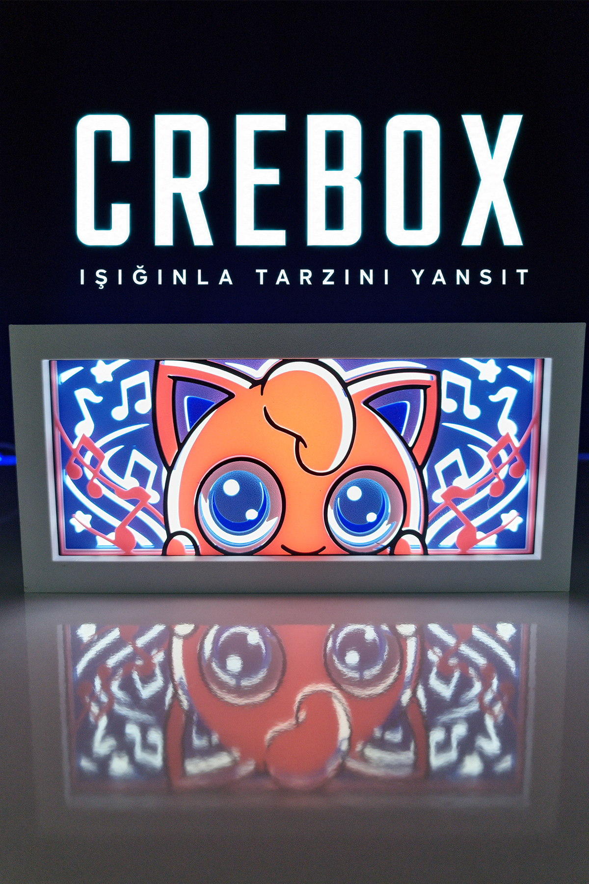 Crebox- Puff - Işıklı Dekoratif Çerçeve