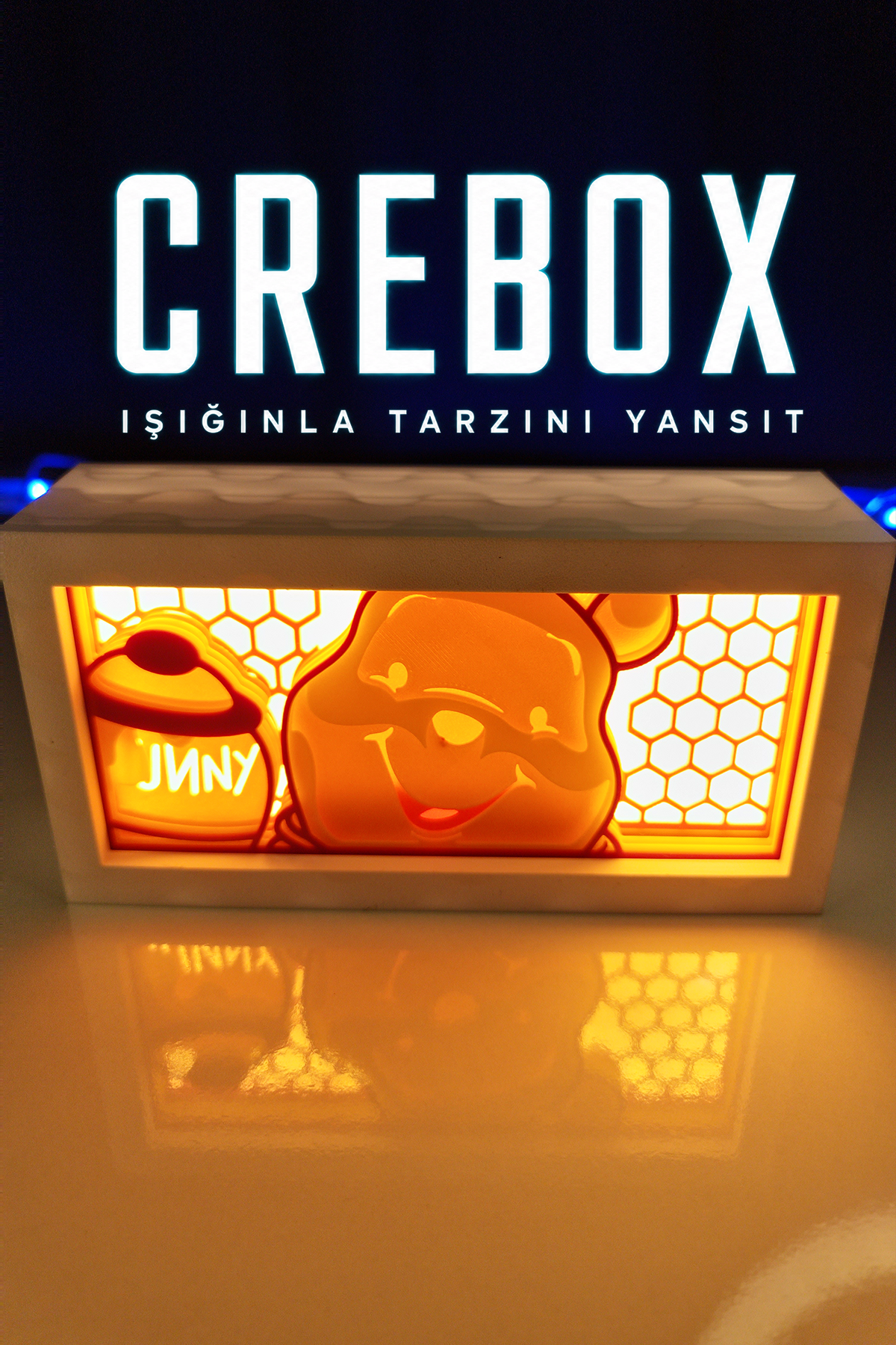 Crebox- Winnie - Işıklı Dekoratif Çerçeve