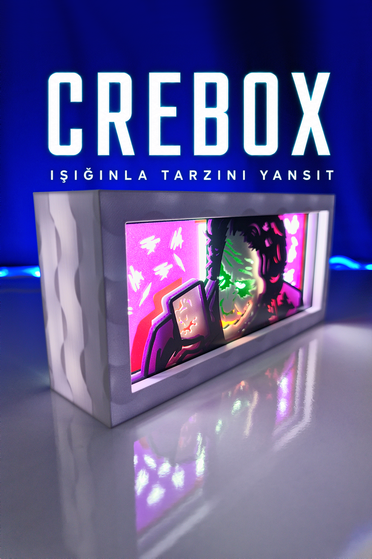 Crebox- Joker - Işıklı Dekoratif Çerçeve
