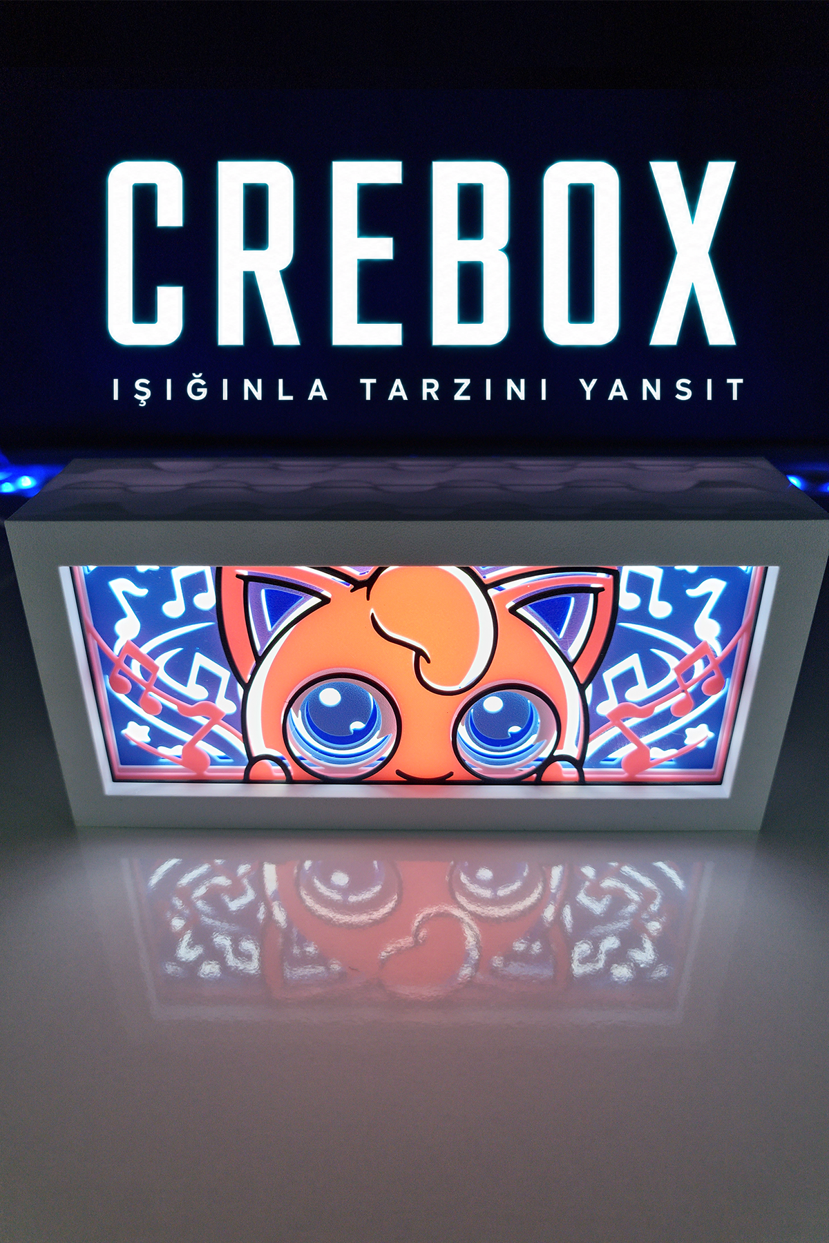 Crebox- Puff - Işıklı Dekoratif Çerçeve