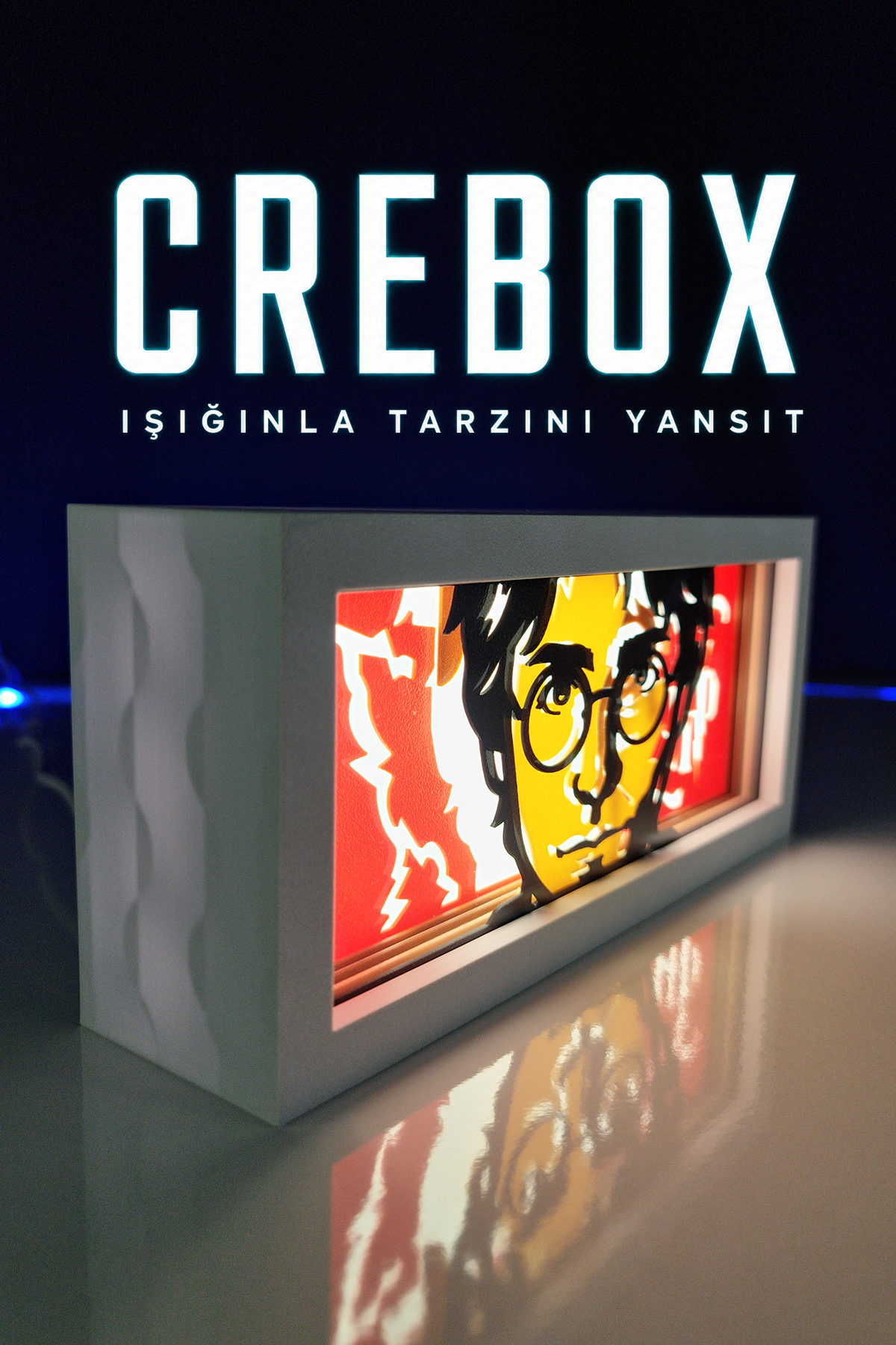 Crebox- Harry - Işıklı Dekoratif Çerçeve