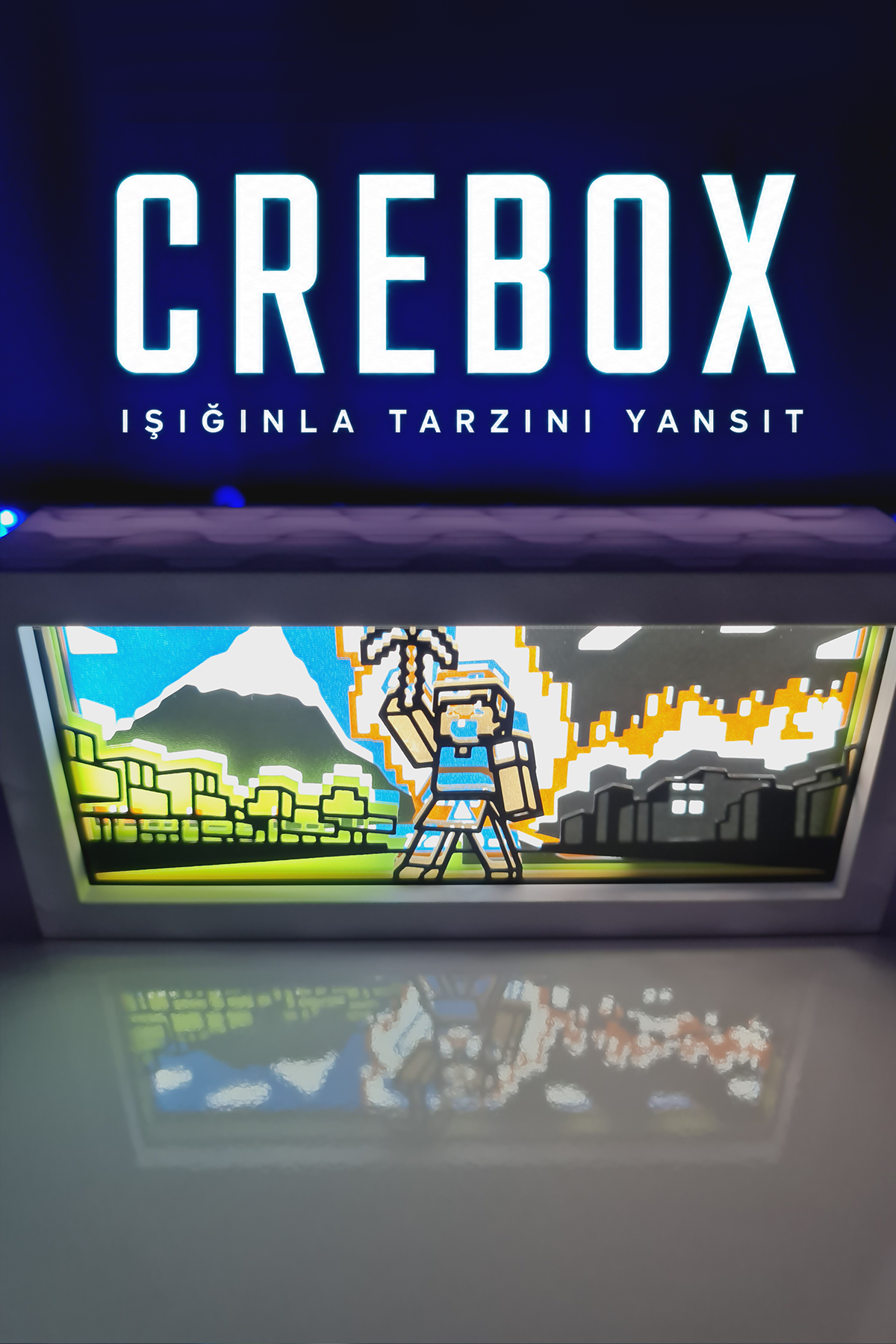 Crebox- EREN - Işıklı Dekoratif Çerçeve (Kopya)
