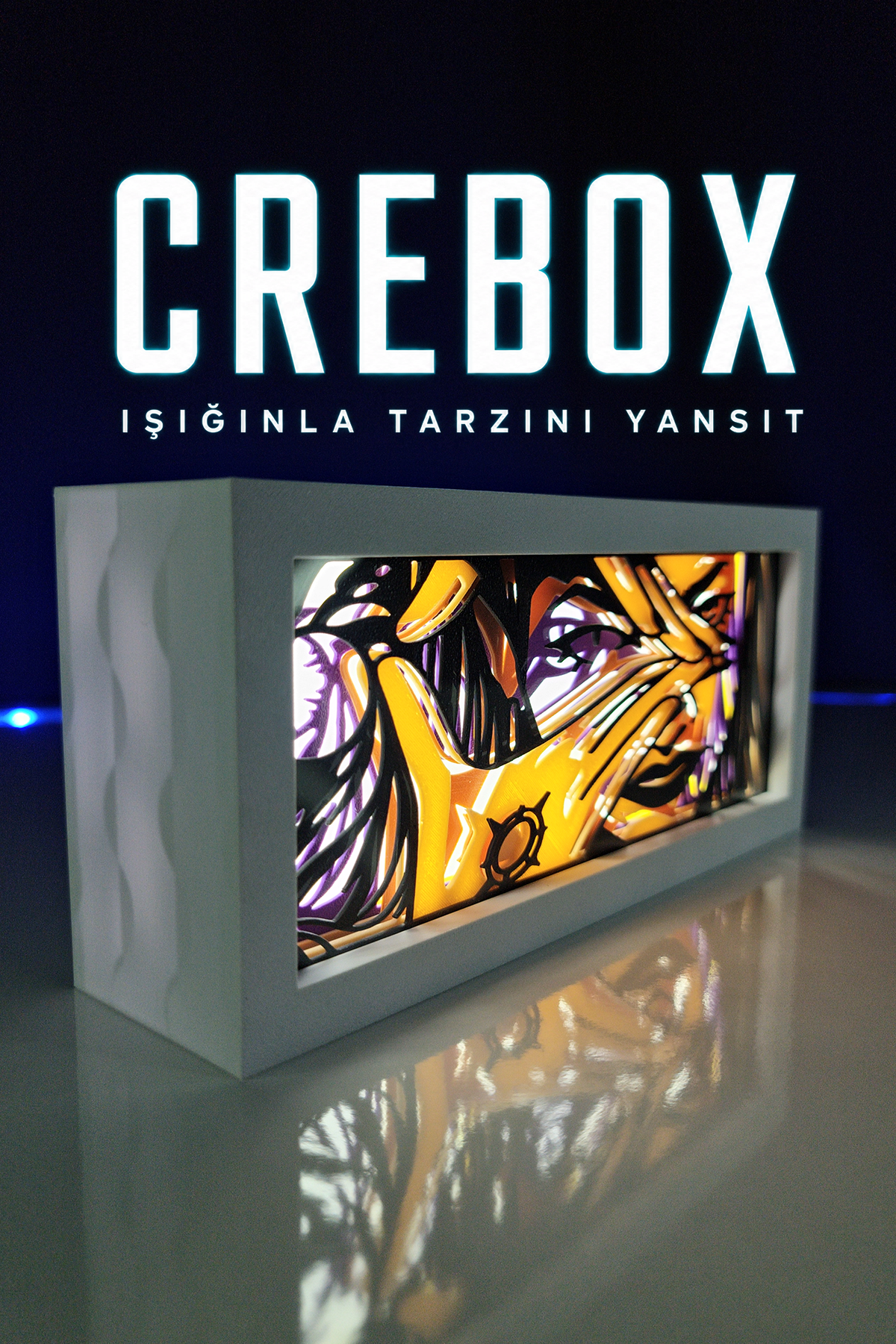Crebox- Reyna - Işıklı Dekoratif Çerçeve