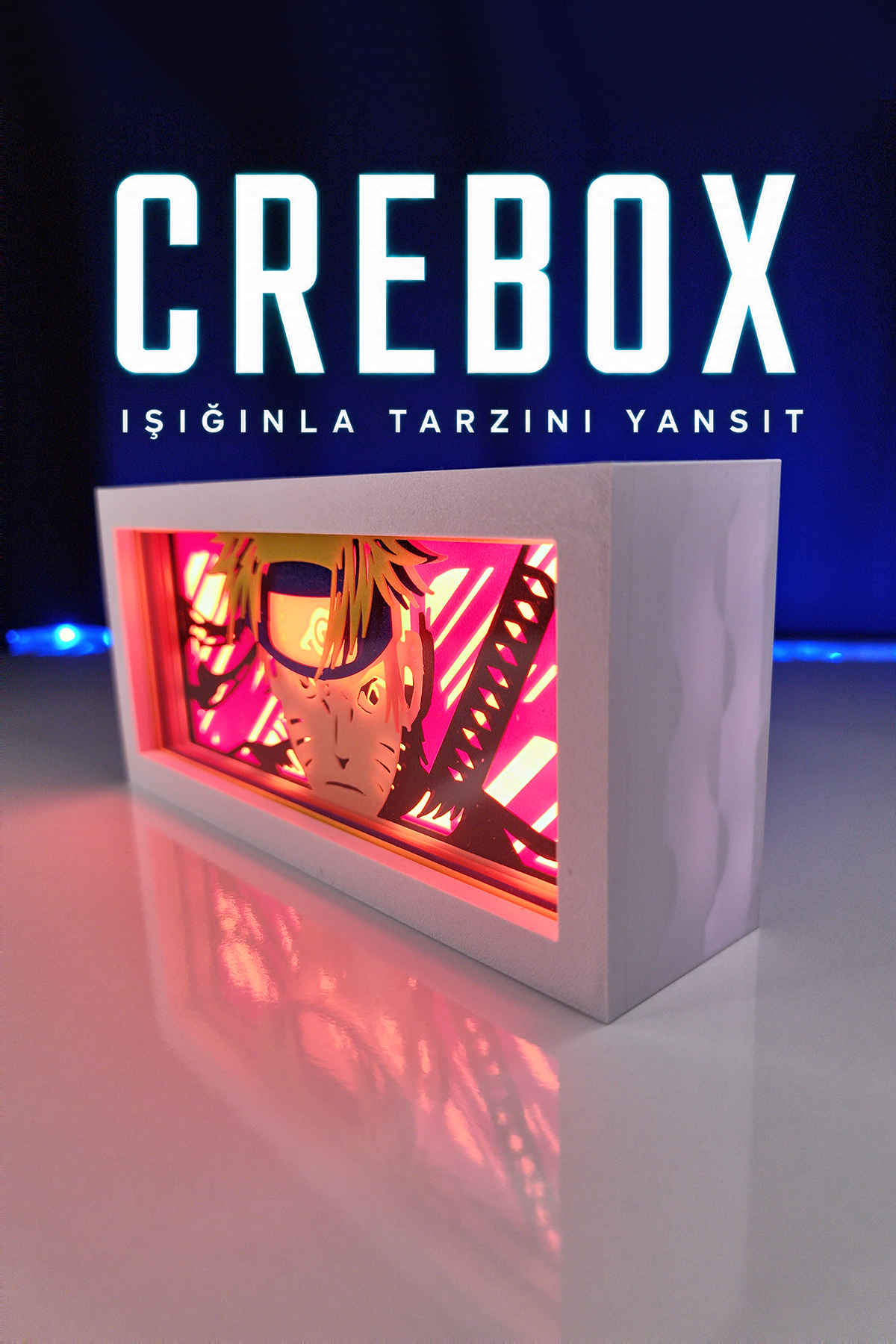 Crebox- Naruto - Işıklı Dekoratif Çerçeve