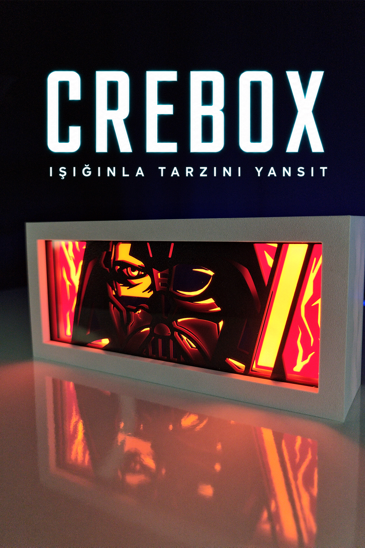 Crebox- Vader - Işıklı Dekoratif Çerçeve
