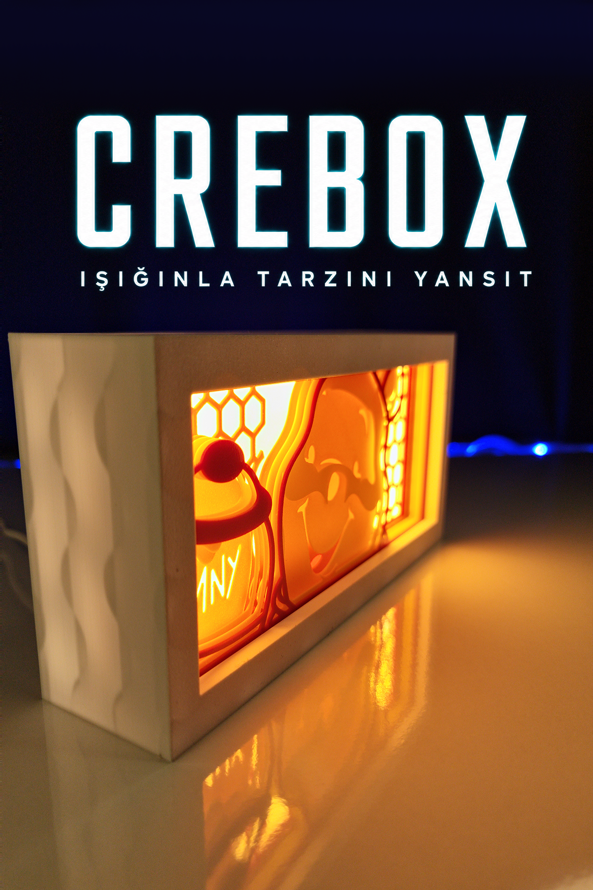 Crebox- Winnie - Işıklı Dekoratif Çerçeve