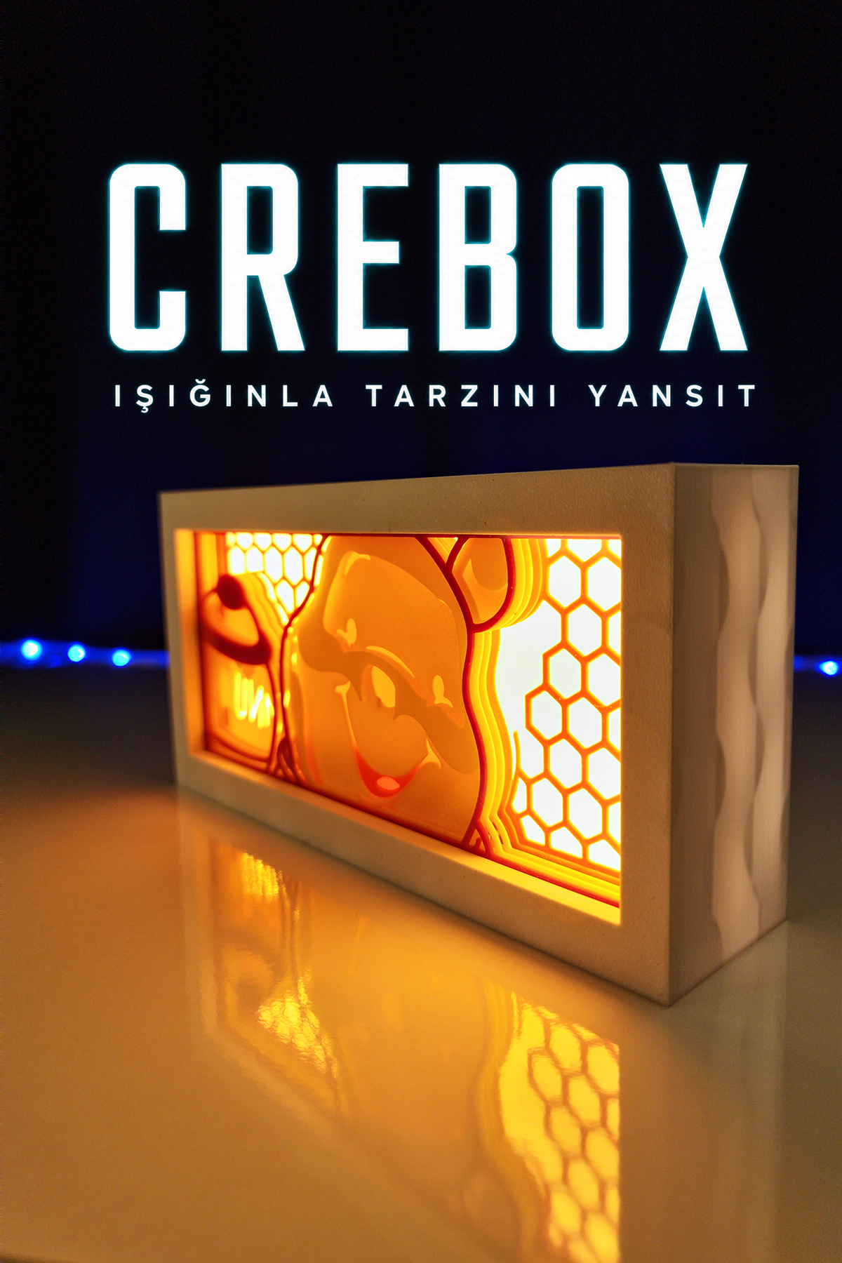 Crebox- Winnie - Işıklı Dekoratif Çerçeve