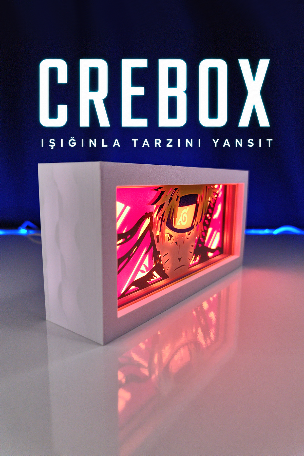 Crebox- Naruto - Işıklı Dekoratif Çerçeve