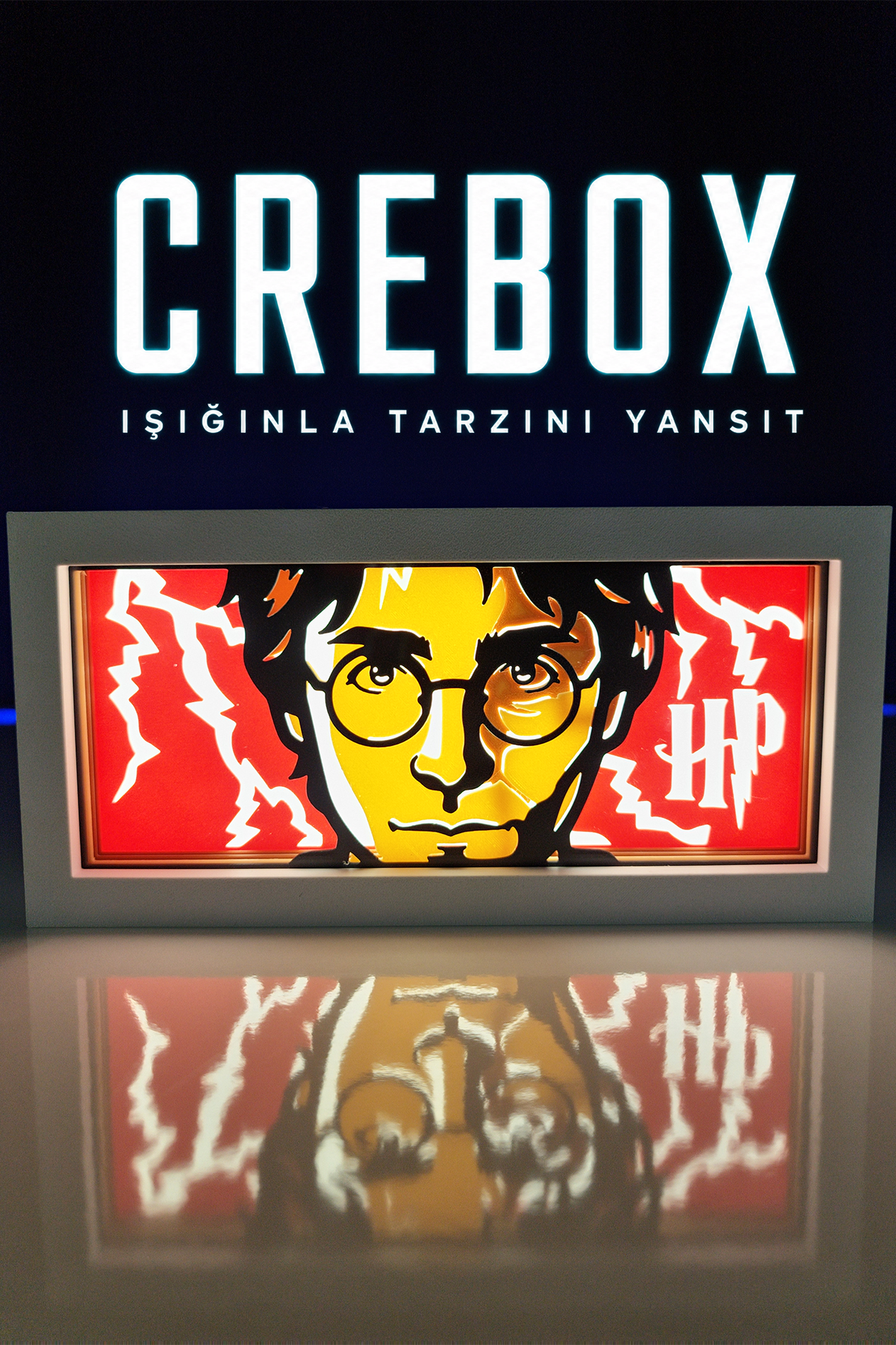 Crebox- Harry - Işıklı Dekoratif Çerçeve