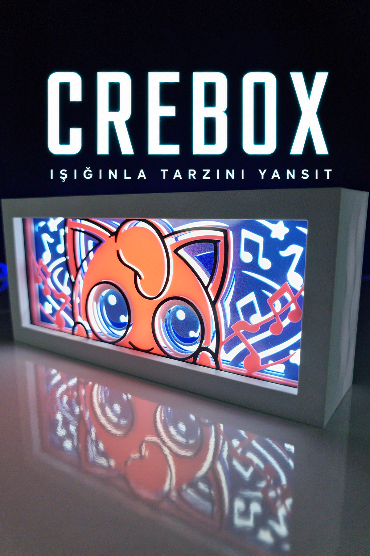 Crebox- Puff - Işıklı Dekoratif Çerçeve