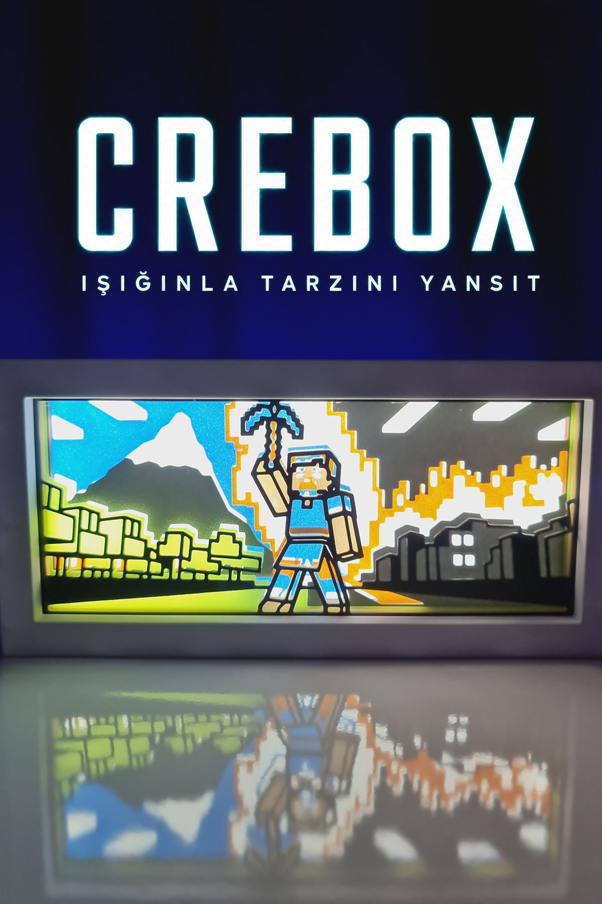 Crebox- EREN - Işıklı Dekoratif Çerçeve (Kopya)