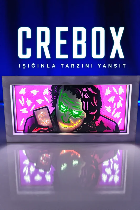 Crebox- Joker - Işıklı Dekoratif Çerçeve