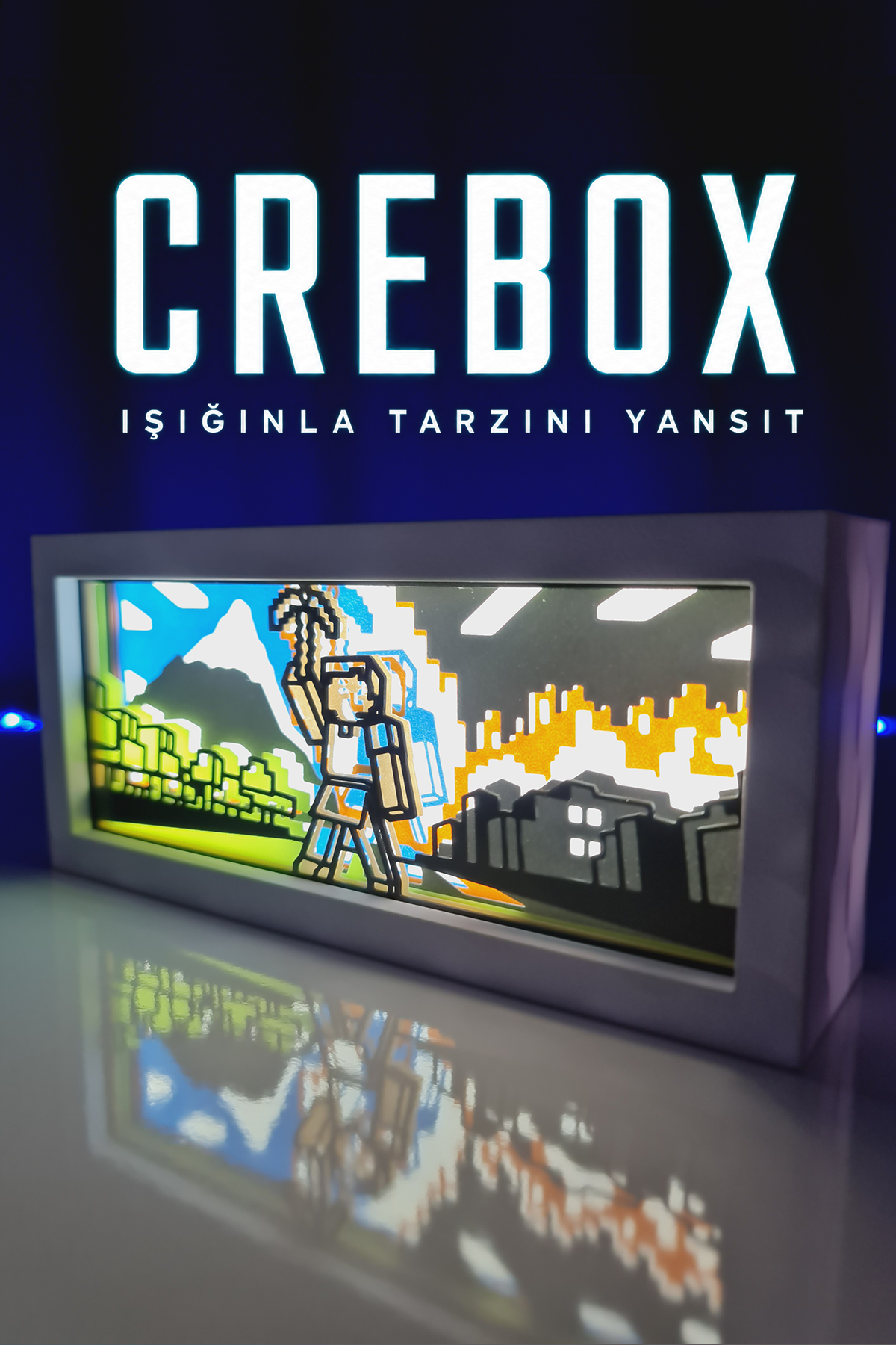 Crebox- EREN - Işıklı Dekoratif Çerçeve (Kopya)