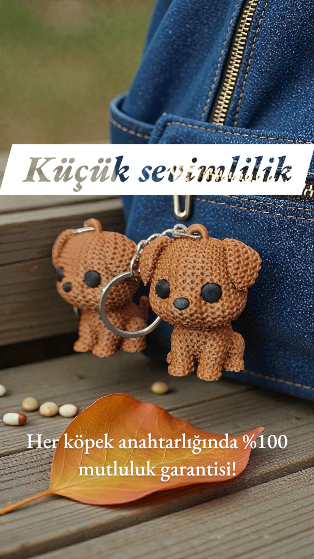 Örgü Puppy Anahtarlık
