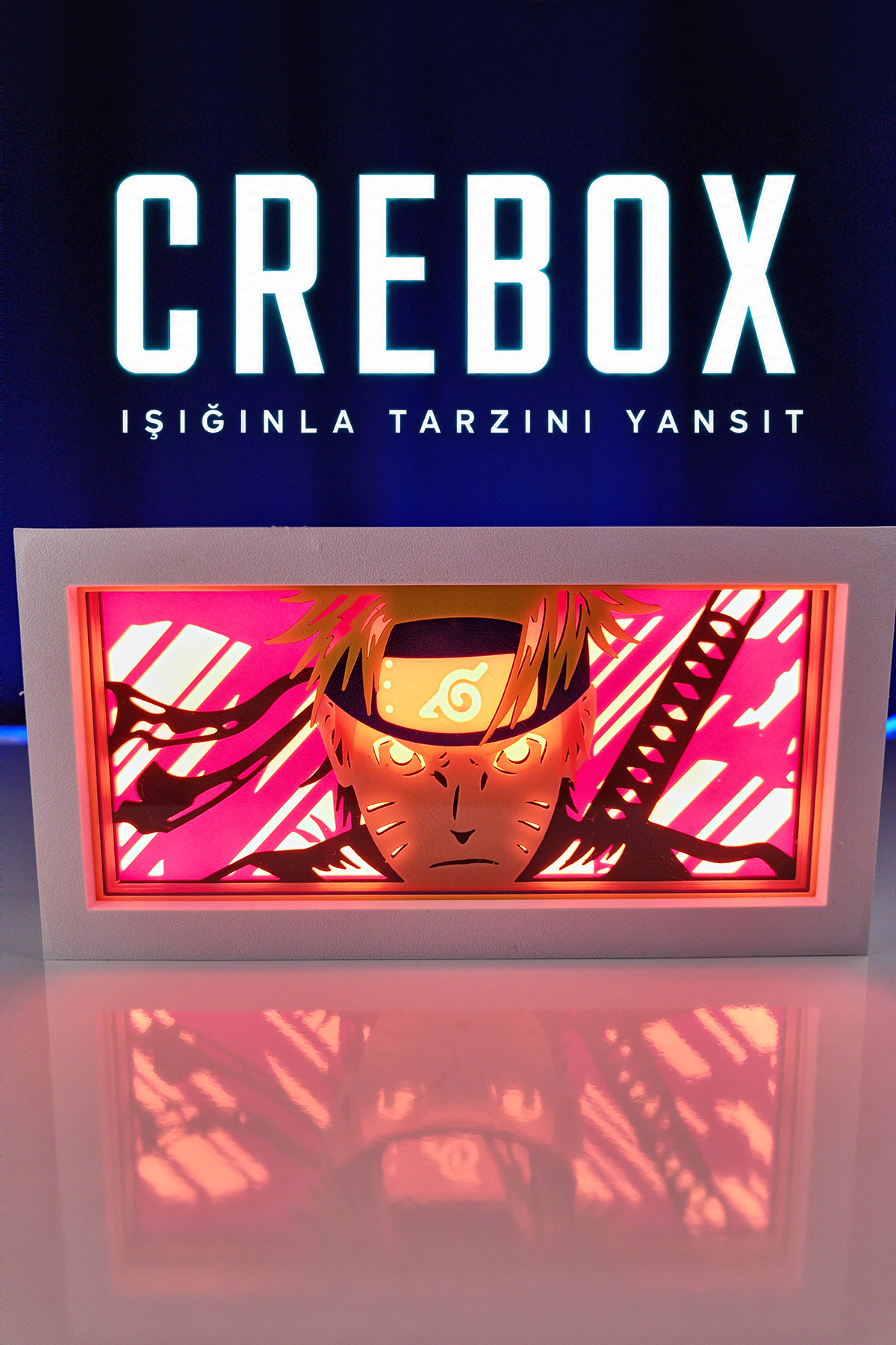 Crebox- Naruto - Işıklı Dekoratif Çerçeve