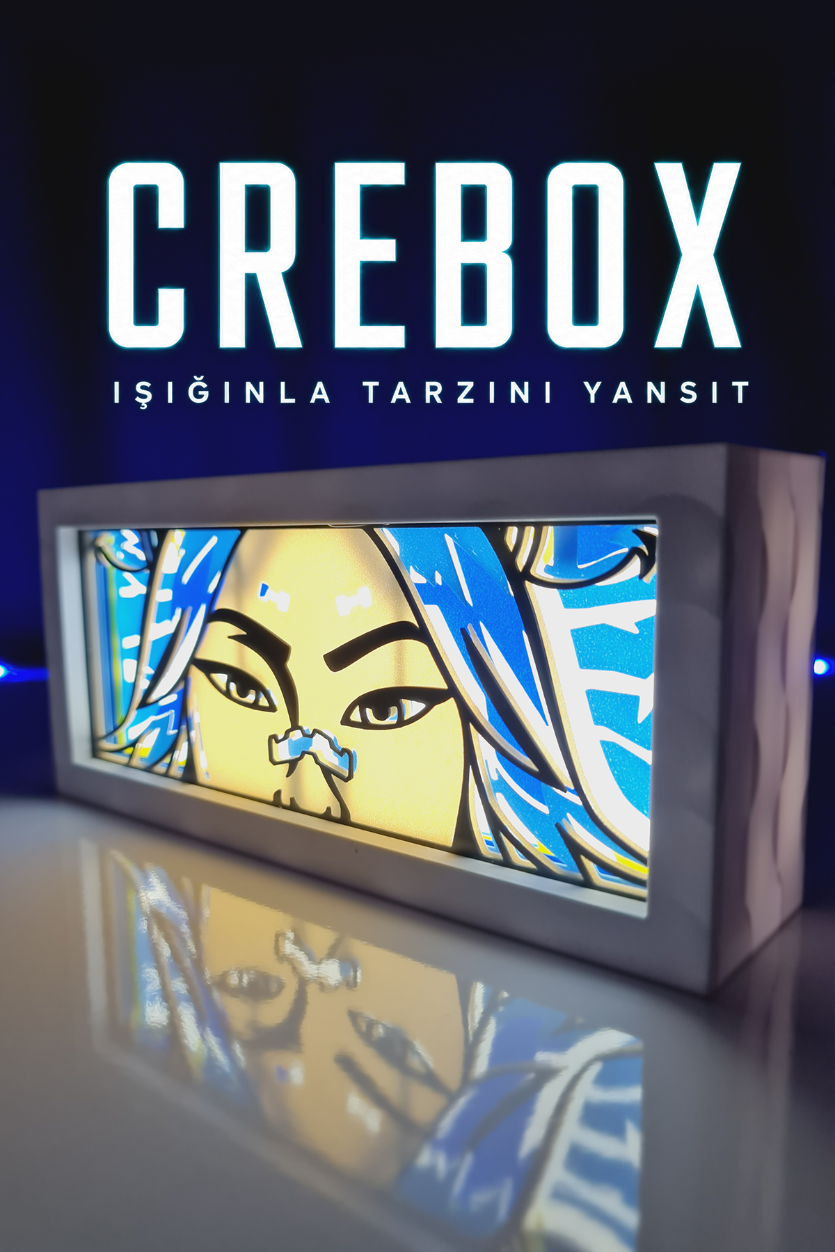 Crebox- Mine.Steve - Işıklı Dekoratif Çerçeve (Kopya)